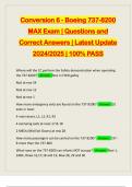 Conversion 6 - Boeing 737-8200 MAX Exam | Questions and Correct Answers | Latest Update 2024/2025 | 100% PASS