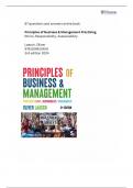 Practice test questions Principles of Business & Management edition 2024 - 97 questions answers whole book