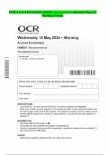 OCR A Level Economics H460/01 Microeconomics Question Paper &  Marking Scheme