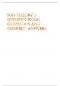 Exam (elaborations) SOD Theory 1