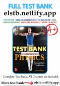 Test Bank for College Physics 5th Edition Giambattista