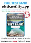 Test Bank for Auditing & Assurance Services 4th Canadian Edition Messier