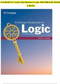 Test Bank For  A Concise Introduction to Logic 14th Edition By Patrick J. Hurley, All Chapters  ||Complete A+ Guide