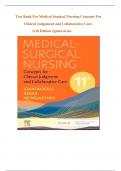  Test Bank For Medical Surgical Nursing:Concepts For  Clinical Judgement and Collaborative Care  11th Edition Ignatavicius 