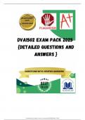 DVA1502 EXAM PACK 2025  {DETAILED QUESTIONS AND ANSWERS }