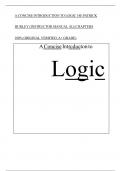 Solution Manual on A Concise Introduction to Logic 14th Edition By Patrick J. Hurley, Complete A+ Guide