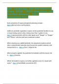 QAC Landscape and Maintenance Exam (2024 / 2025) Questions and Verified Answers, 100% Guarantee Pass  Early symptoms of organs phosphate pinioning include: - Ans>>>Blurred vision and headache  California pesticide regulations require certain pest