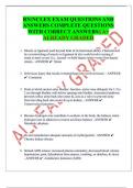 RN/NCLEX EXAM QUESTIONS AND  ANSWERS COMPLETE QUESTIONS  WITH CORRECT ANSWERS|| A+  ALREADY GRADED