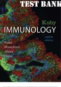 Test Bank for Kuby Immunology, 8th Edition by Jenni Punt, Sharon Stranford, Patricia Jones and Judy Owen