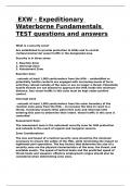 EXW - Expeditionary Waterborne Fundamentals TEST questions and answers.