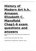 History of Modern Art h.h. Arnason Elizabeth C. Mansfield Chap1-6 exam questions and answers