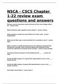 NSCA - CSCS Chapter 1-22 review exam questions and answers