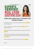 Hobby Lobby Cashier Exam/ 67 Questions with Definitive Solution.   