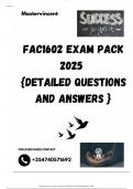 FAC1602 EXAM PACK 2025  {DETAILED QUESTIONS AND ANSWERS }