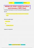 ARDMS SPI STUDY GUIDE Questions  and Answers (100% Pass)