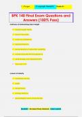 BPK 140 Final Exam Questions and  Answers (100% Pass)