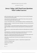 Jersey College A&P Final Exam Questions With Verified Answers