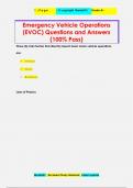 Emergency Vehicle Operations  (EVOC) Questions and Answers (100% Pass)