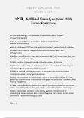 ANTH 224 Final Exam Questions With Correct Answers.