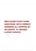 DBIA EXAM2 STUDY GUIDE QUESTIONS  WITH CORRECT ANSWERS ALL VERIFIED BY AN EXPERT  A+ GRADED (LATEST UPDATE)