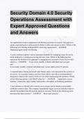 Security Domain 4.0 Security Operations Assessment with 2024 Expert Approved Questions and Answers