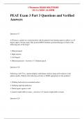 PEAT Exam 3 Part 3 Questions and Verified Answers