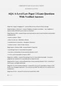 AQA A-Level Law Paper 2 Exam Questions With Verified Answers