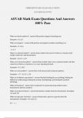 ASVAB Math Exam Questions And Answers 100% Pass