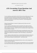 ATI: Gerontology Exam Questions And Answers 100% Pass