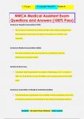 NWCA Medical Assistant Exam Questions and Answers (100% Pass)