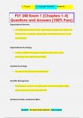 PSY 340 Exam 1 (Chapters 1-4) Questions and Answers (100% Pass)