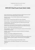 BCH 451 Final Exam Exam Study Guide.