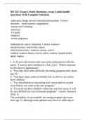 NR 325/ NR 325 Chamberlain College Of Nursing -NR 325: Exam 3 Study Questions, exam 3 adult health Questions With Complete Solutions