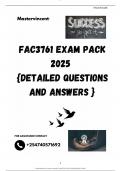 FAC3761 EXAM PACK 2025  {DETAILED QUESTIONS AND ANSWERS }