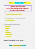 Ultrasound Vascular  Pathophysiology Questions and  Answers (100% Pass)