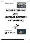 FAC1501 EXAM PACK 2025  {DETAILED QUESTIONS AND ANSWERS }