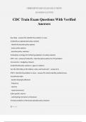 CDC Train Exam Questions With Verified Answers