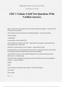 CDC's Volume 4 Self Test Questions With Verified Answers