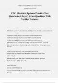 CDC Electrical Systems Practice Test Questions (5 Level) Exam Questions With Verified Answers