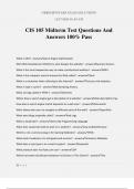 CIS 105 Midterm Test Questions And Answers 100% Pass