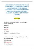 ARDMS BREAST SONOGRAPHY EXAM  2024 NEWEST 2 VERSIONS (VERSION A  AND VERSION B) COMPLETE 600 QUESTIONS AND CORRECT DETAILED  ANSWERS (VERIFIED ANSWERS)  |ALREADY GRADED A+||BRAND NEW  VERSION!!