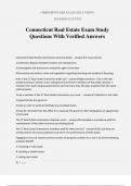 Connecticut Real Estate Exam Study Questions With Verified Answers