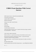 CSB012 Exam Questions With Correct Answers