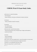 CSB520 (Week 9) Exam Study Guide.