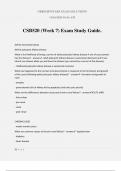 CSB520 (Week 7) Exam Study Guide.