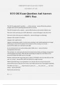 ECO 202 Exam Questions And Answers 100% Pass