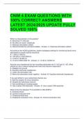 CNIM 4 EXAM QUESTIONS WITH 100% CORRECT ANSWERS LATEST 2024/2025 UPDATE FULLY SOLVED 100%