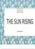 The Sun Rising:John Donne