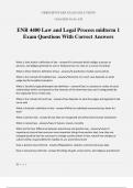 ENR 4400 Law and Legal Process midterm 1 Exam Questions With Correct Answers