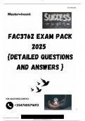 FAC3762 EXAM PACK 2025  {DETAILED QUESTIONS AND ANSWERS }